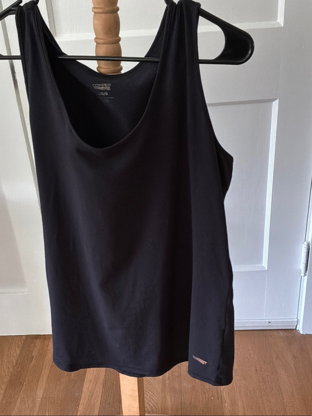 Black Performance Scoop Neck Tank Top